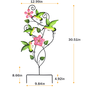 Metal Hummingbird Garden Stake