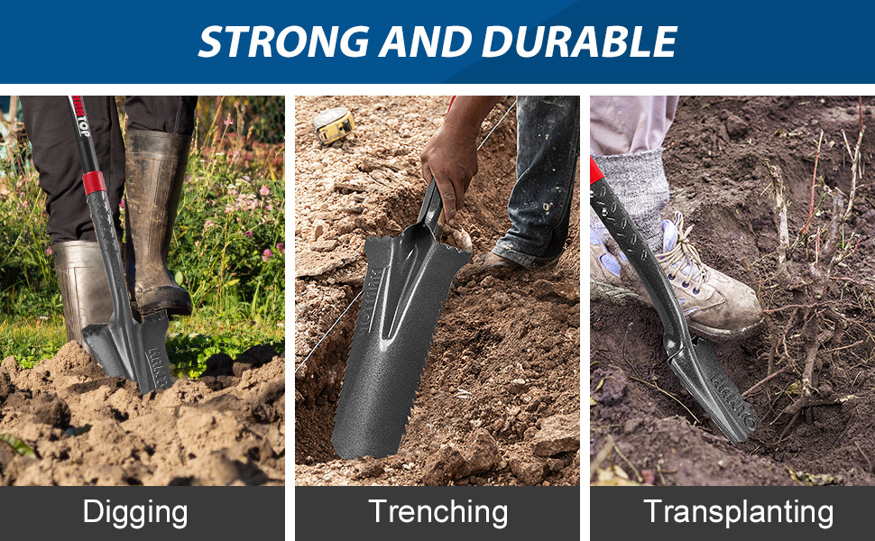 HANTOP Drain Spade Shovel Trenching Spade Shovel