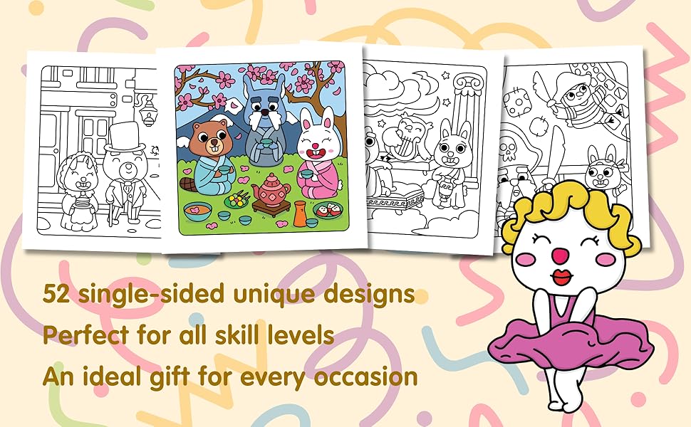 52 Single Sided Unique Designs. Perfect For All Skill Levels. An Ideal Gift For Every Occasion.