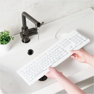 Amazon.co.jp: エレコム 洗える キーボード 有線 防水 IPX5対応