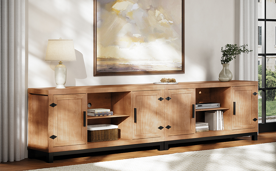 Modern Farmhouse Barn Door TV Stand for 100 inch TV