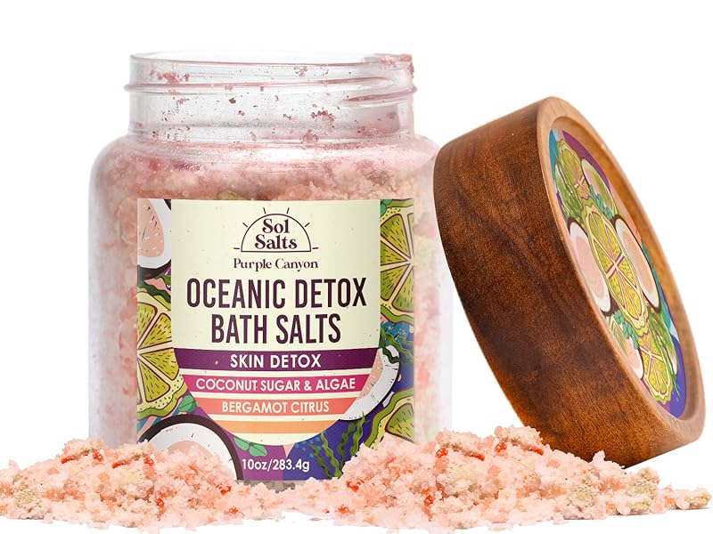 PURPLE DETOX Epsom Salt 2個セット Amazon.com: XIWEIOO foot salt set Foot Soak with Epsom Salt