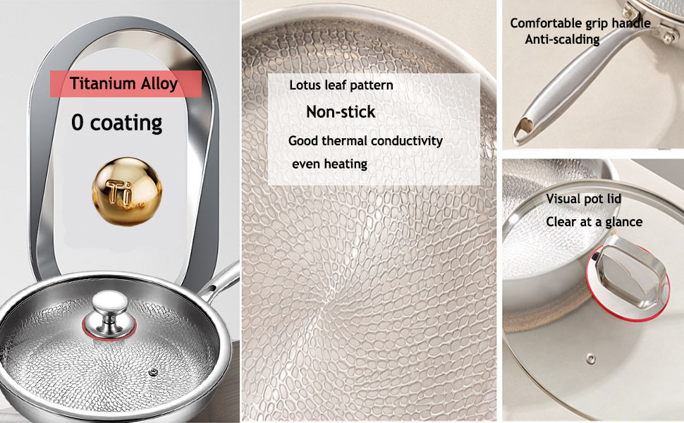 Titanium Hammered Pan Pro With Lid