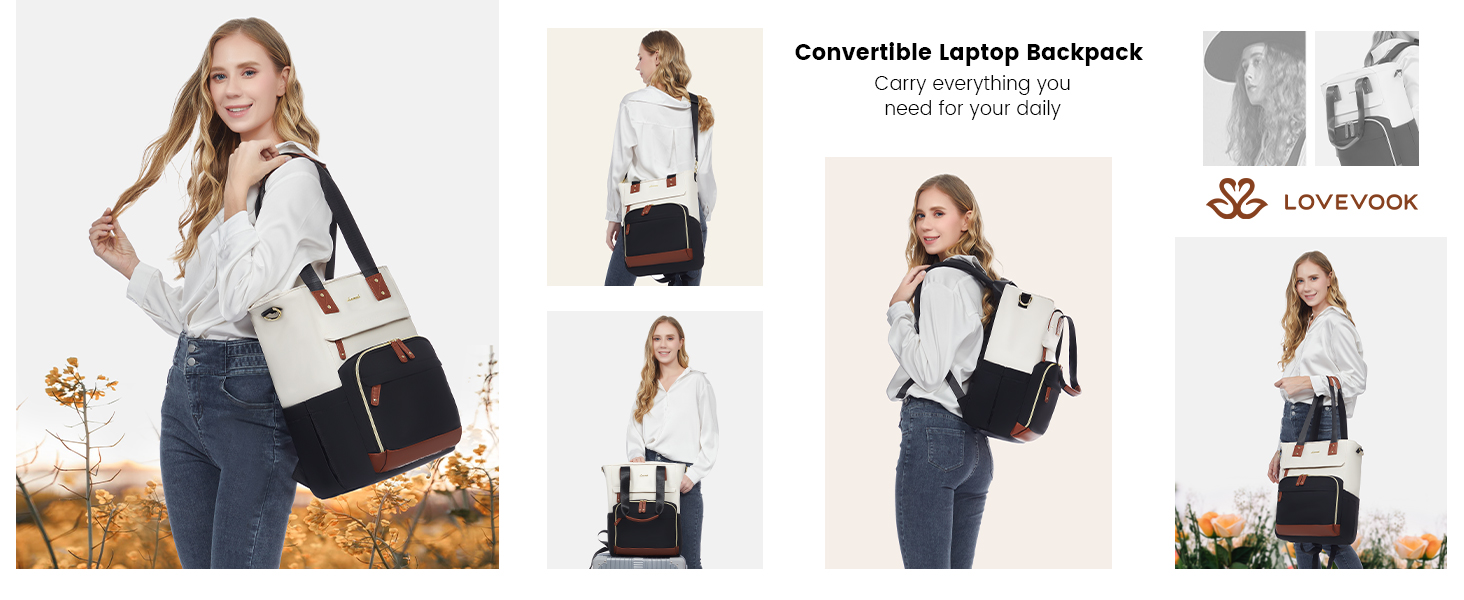 black backpack for women