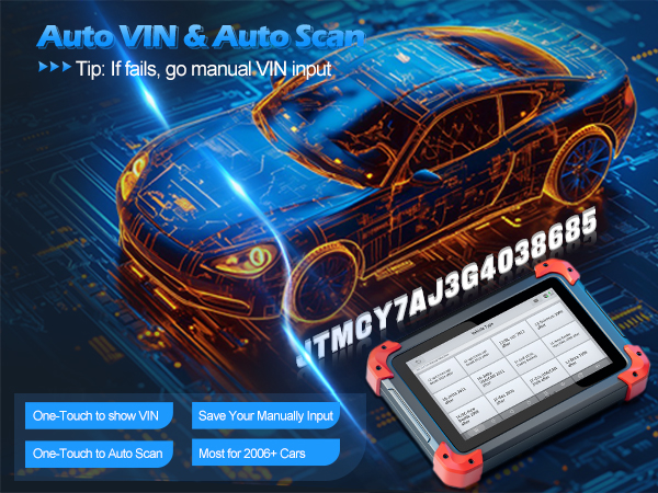 D7 car scanner diagnostic tool with Auto VIN