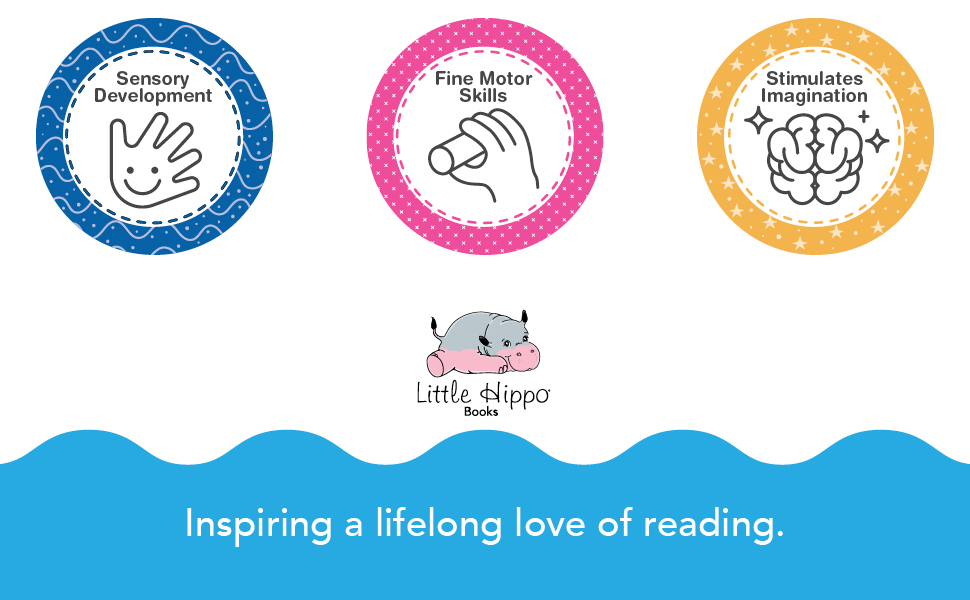 Little Hippo Books Dino Friends Interactive Toddler Books with Wooden