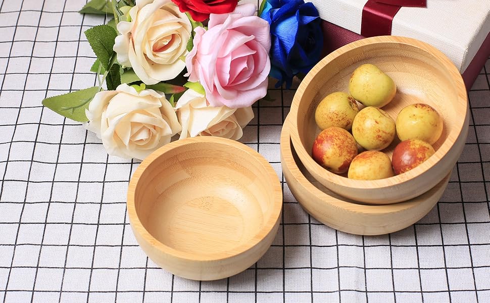 Bamboo Serving Bowls for Nuts