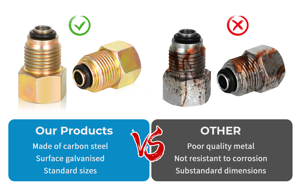 WIKIBB LS Swap Parts Power Steering Line Adapter Fitting Carbon Steel