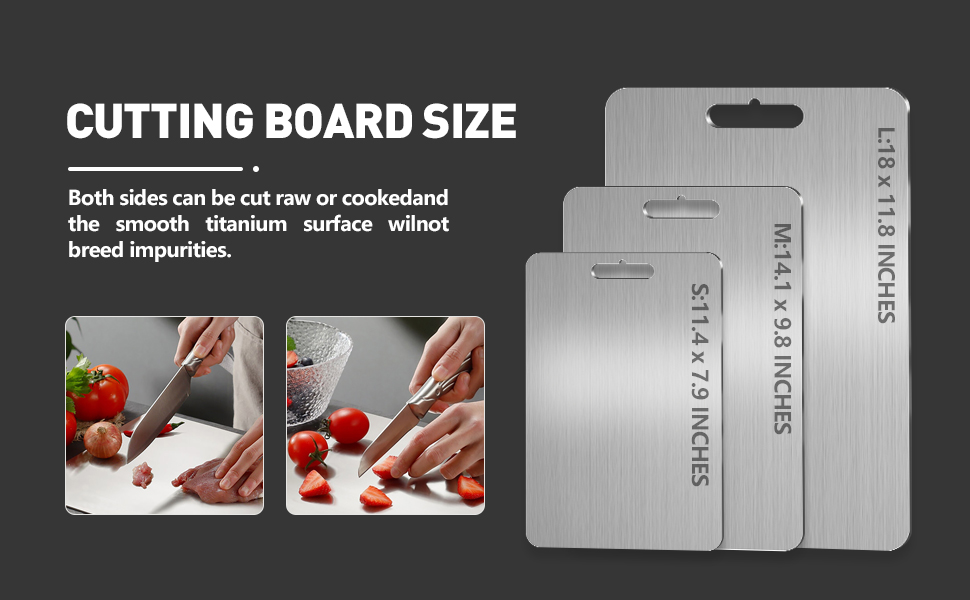 Amazon.com: Titanium Cutting Board,Titanium Cutting Boards for Kitchen - Will Titanium Cutting Boards Dull Knives