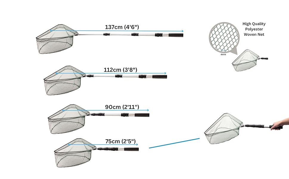Blagdon 8915 Telescopic Folding Adjustable Pond Fish Fine Mesh Net