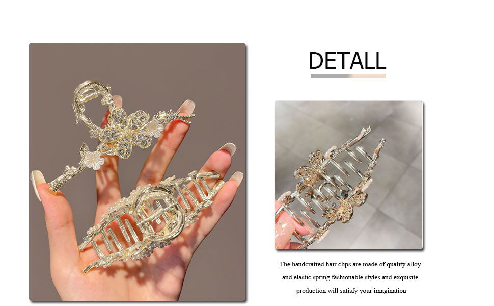 Metal hair claw clips