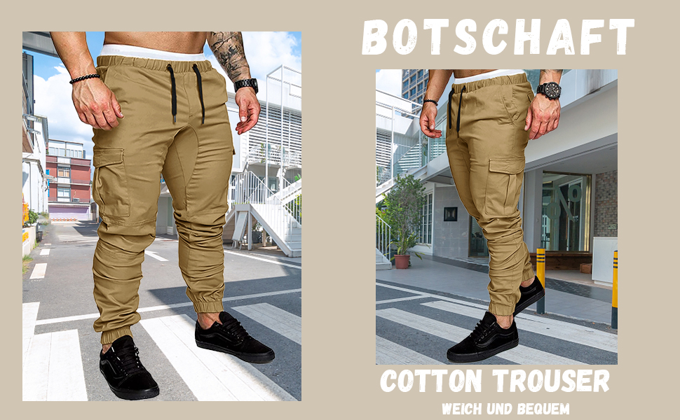 Cargo Jogger Herren Taschen Cargo Sweat Hosen