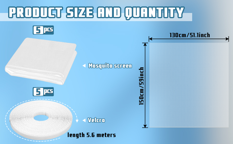 ATPWONZ Fly Screens for Windows,5 Pack Window Nets to Keep Bugs Out