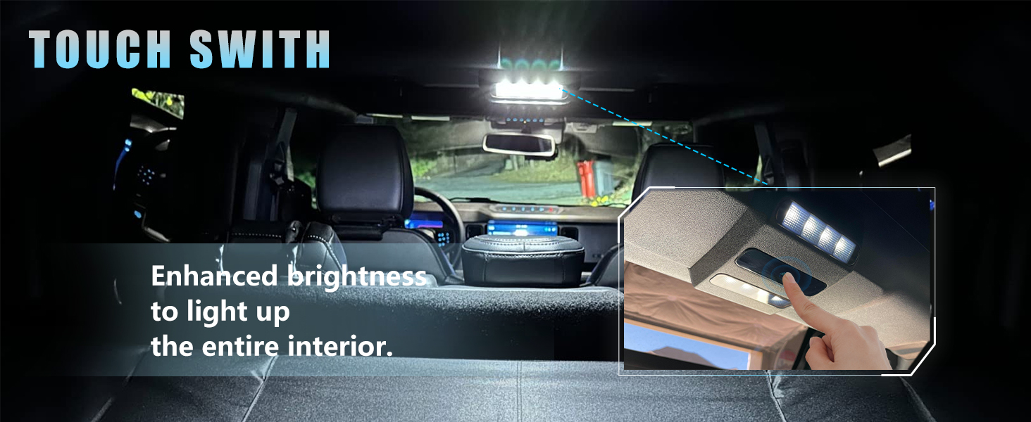 LED Rear Ceiling Lights Compatible with Ford Bronco 2021 2022 2023 2024
