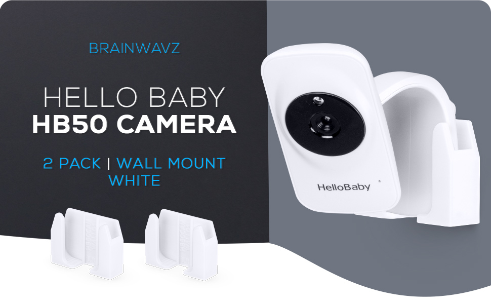 Adhesive Wall Mount for Hello Baby Monitor Camera HB50, (2 Pack), No