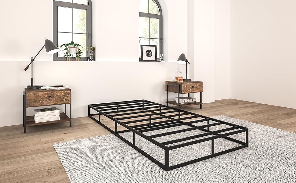 Vitverve Box Spring Twin, 7 Inch High Metal Twin Box Spring