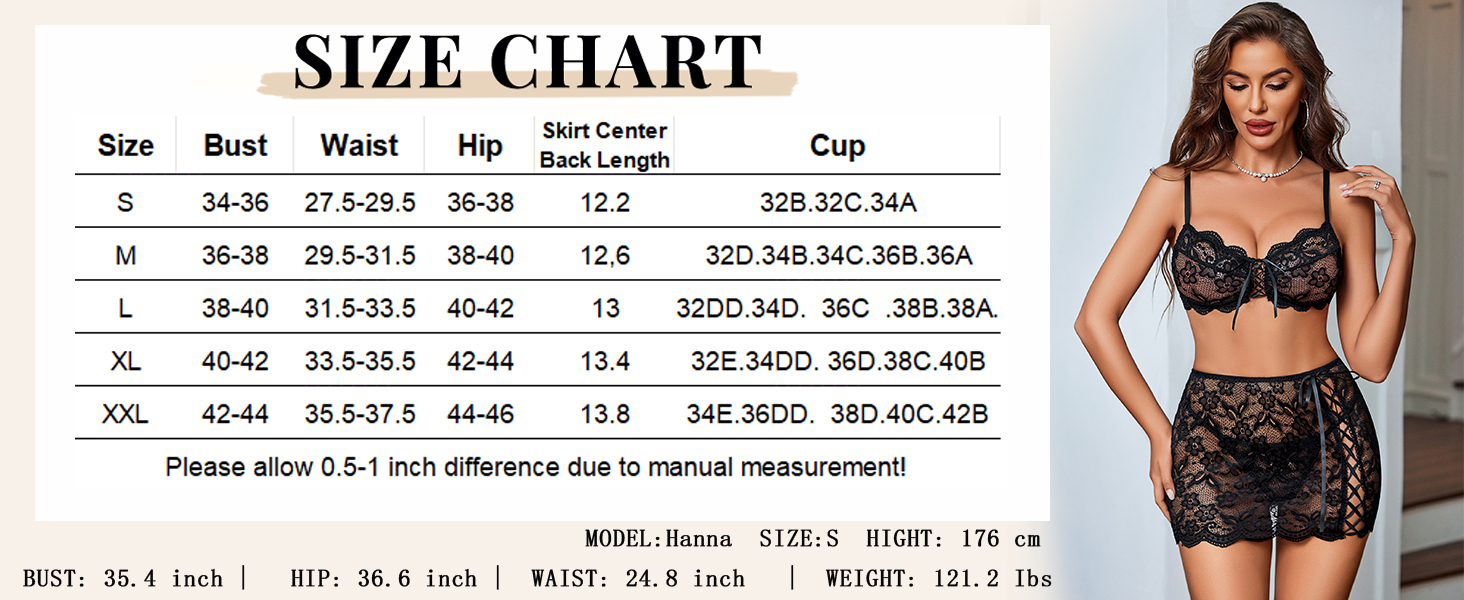 Avidlove Women Lingerie Sets Lace Mini Skirt With G-String Sexy Lingerie Outfits Babydoll Bodysuits