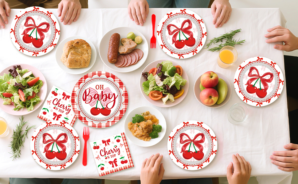 Cherry Baby Shower Tableware（2）
