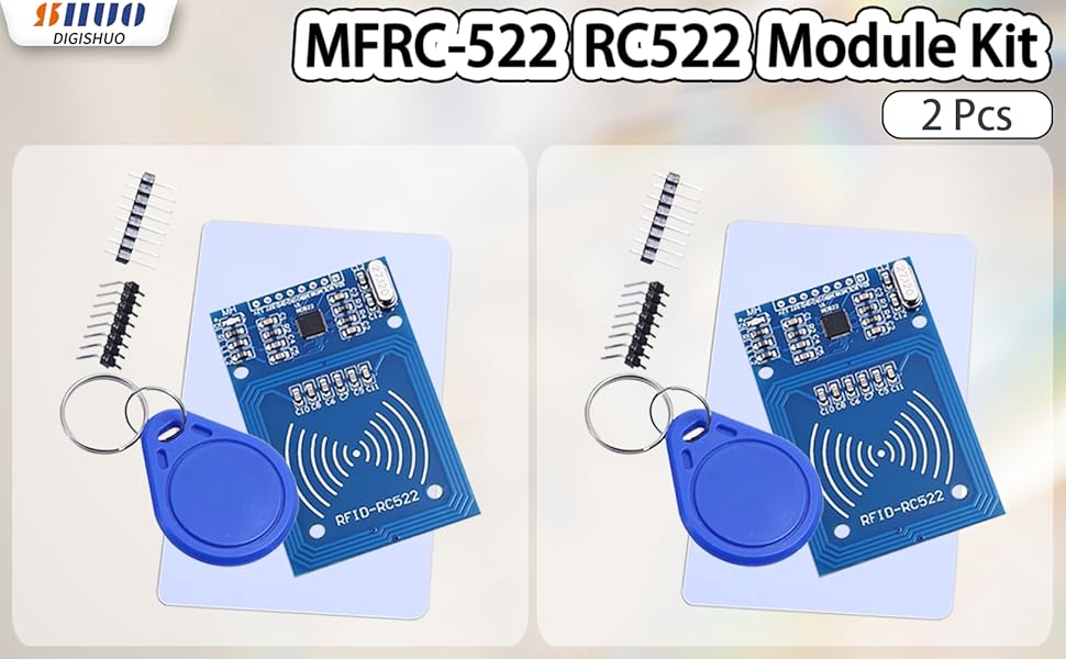 DIGISHUO 2 PCS MFRC-522 RC522 Module Kit RFID NFC Reader RF IC Card ...