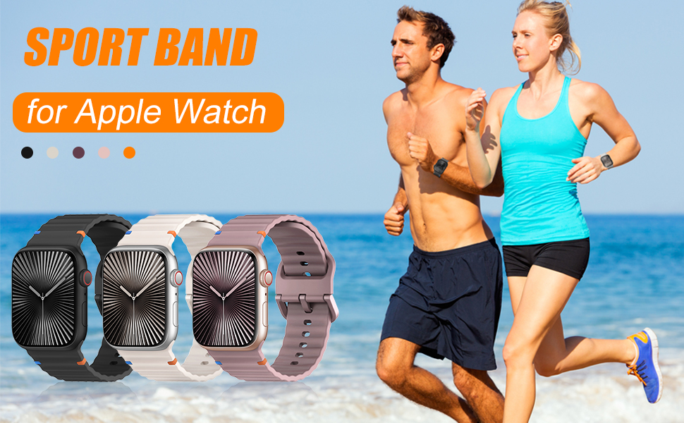 Sport Watch Band for Apple Watch Series 10 9 8 7 6 5 4 SE 3 2 1 Ultra