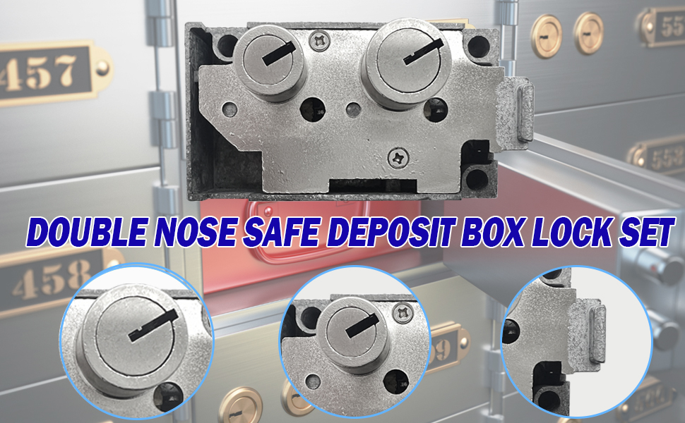 High Security Safe Deposit Box Lock Replace/Double Nose Safe Deposit