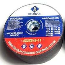 Amazon.com: SIGNI 4 inch Silicon Carbide Grinding Stone with
