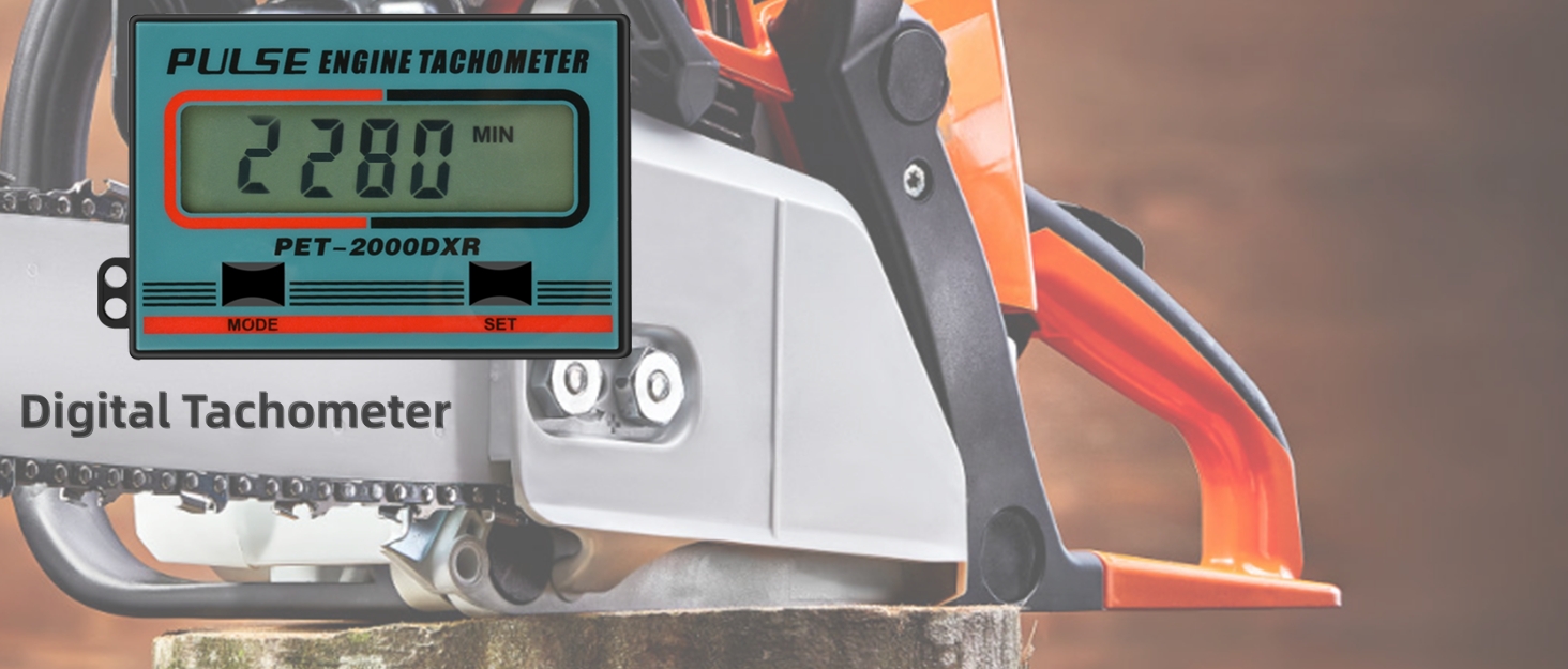 Digital Tachometer Chainsaw Tachometer Tach Gauge Digital Display Pulse