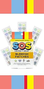  SOS SAVER OF SKIN Sky Blue Translucent Fun Shape Blemish Patches