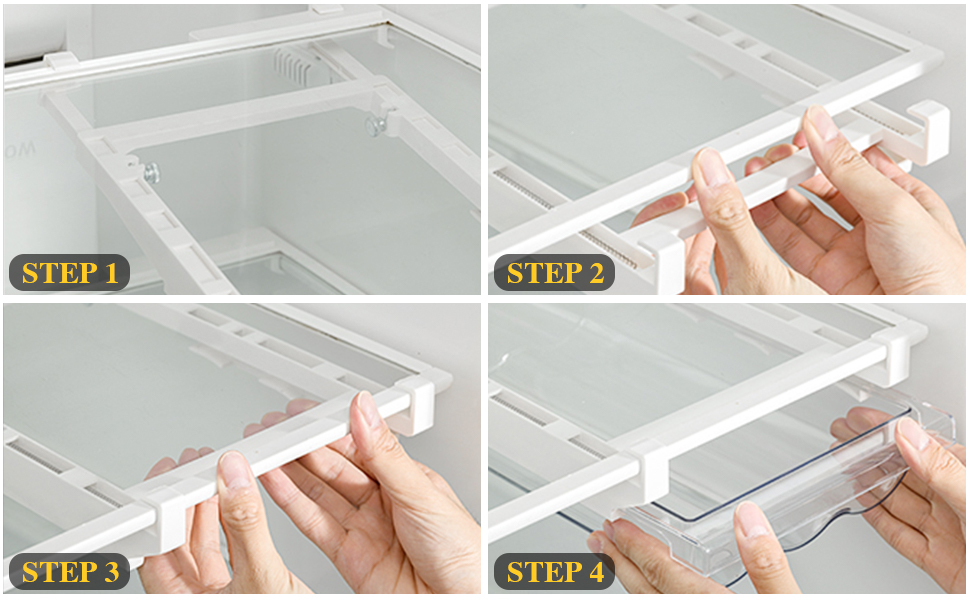 MEIJIA Egg Holder for Fridge with Handle, Automatic Rolling