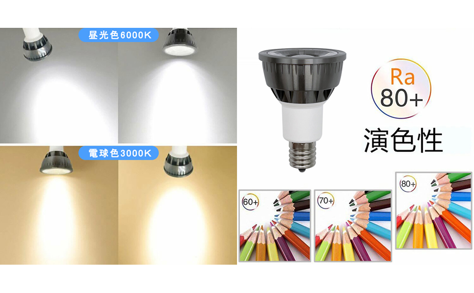 Amazon.co.jp Set of 5 LED Bulbs e17 60W Equivalent, White Dimmable