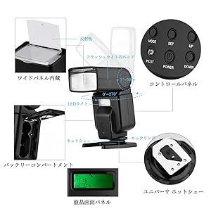 一眼レフカメラ用のスピードライト Amazon | スピードライト フラッシュ ス ストロボ 標準ホット