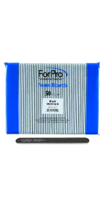 ForPro Foam Boards, Black, 80/80 Grit, Double-Sided Manicure Nail Files