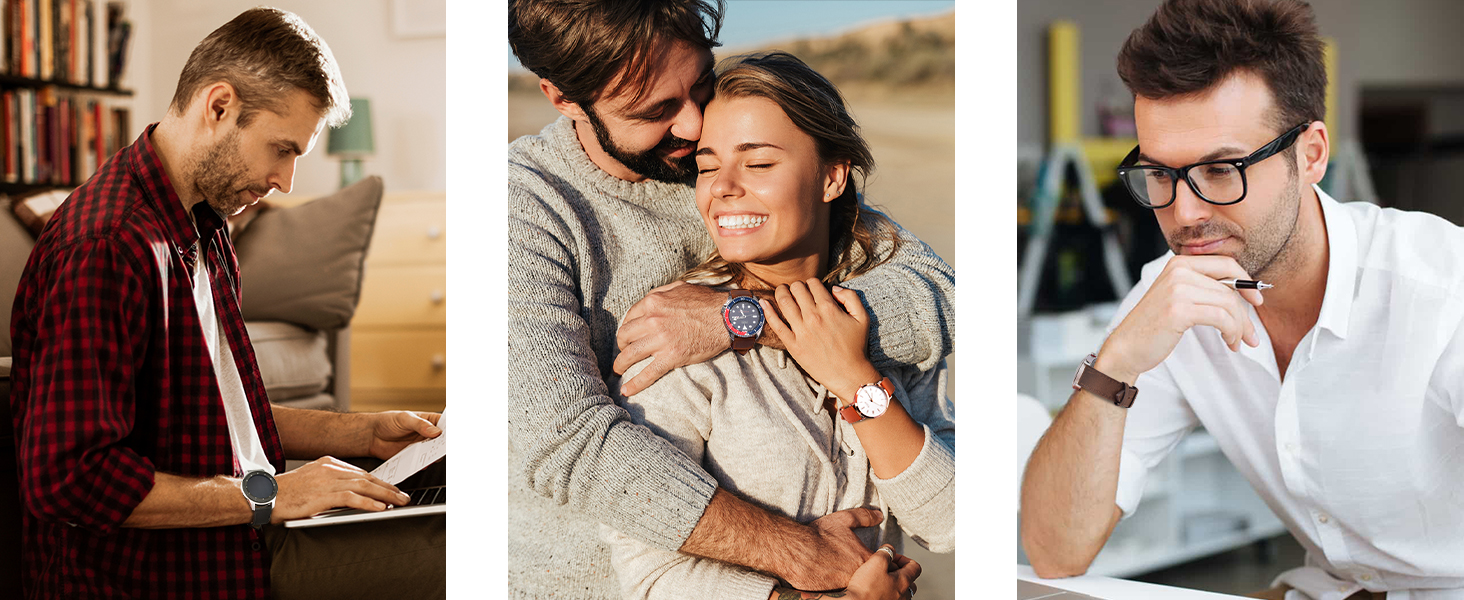 Ritche Quick Release Leather Watch Bands for Men Women 18mm 20mm 22mm Watch Band