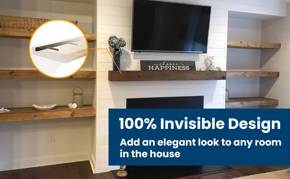 2pcs Floating Shelf Hardware Heavy Duty Hidden Shelf