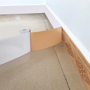 JUMRHFAN Wallpaper Border Peel and Stick for Bathroom Wall Border Sticker Home Ceiling Decorative Border Pure White(10CM X 5000CM) 20 Bordure de papier peint