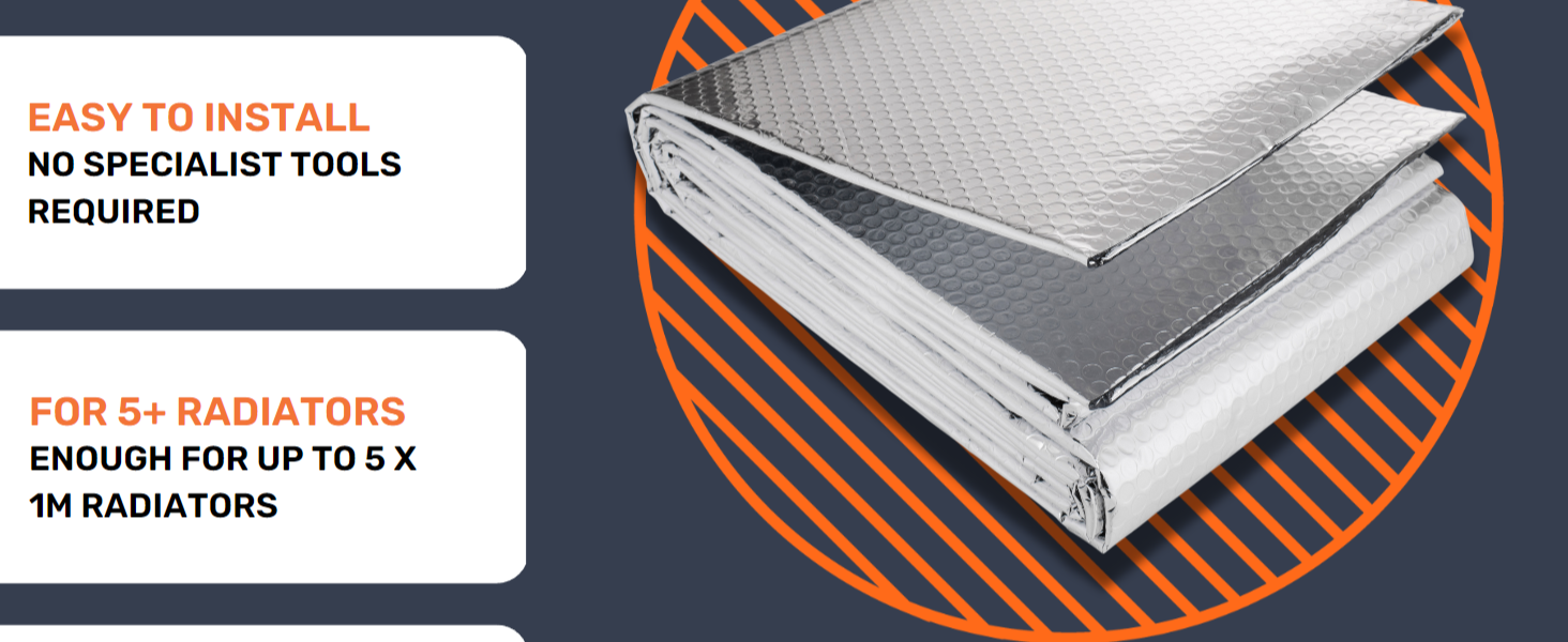 SuperFOIL Radiator Reflective Foil DIY Radpack 0.6m x 5m Includes
