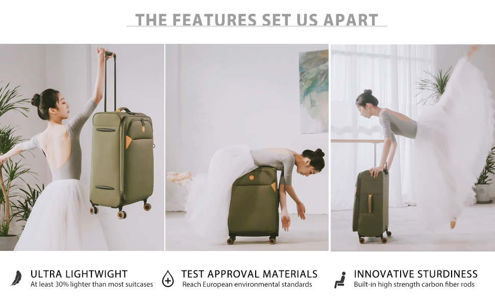 VERAGE Cambridge Lightweight Carry On Luggage,Softside