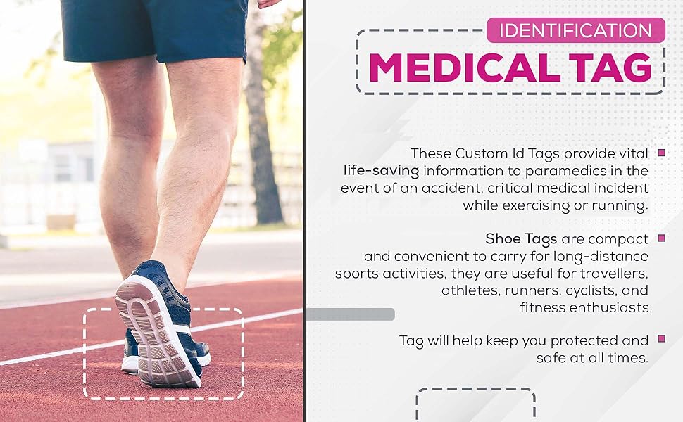 BRECK iD Shoe Tag Emergency ID for Runners, Athletes