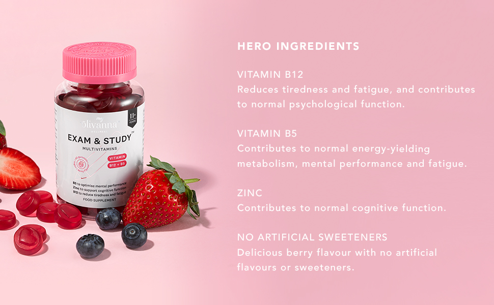 My Olivanna Exam & Study Multivitamins Vitamins for Brain, Fatigue
