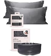 Kitsch Satin Sleep Mask - Eye Mask for Sleep, Sleeping Masks for Women and Men & Satin Pillowcase...