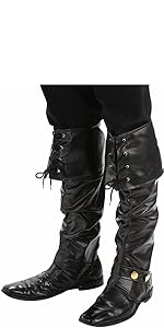 靴 BRENTA / Cover boots black Amazon.com: Forum Novelties Adult Pirate Boot Covers Costume