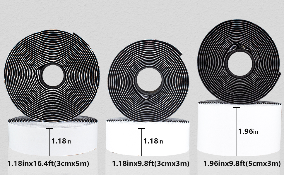 Teskyer Hook and Loop Strips with Strong Adhesive, Tape Strips Double Sided Tape Heavy Duty 1.96