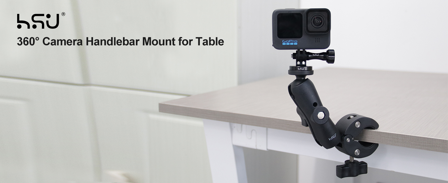 HSU Handlebar Mount for GoPro, Helmet Mount Kit for Insta360, Extension