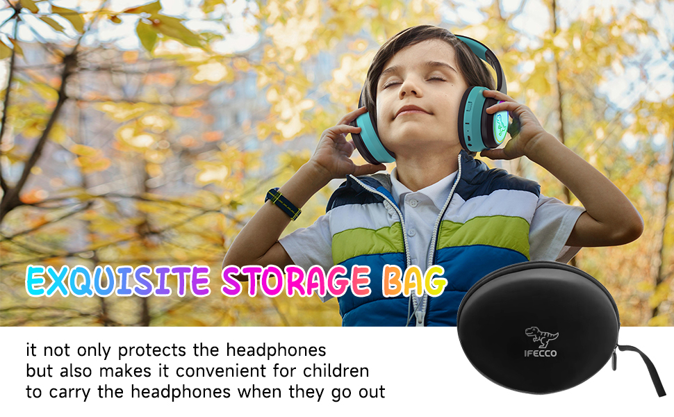 kids headphones with case