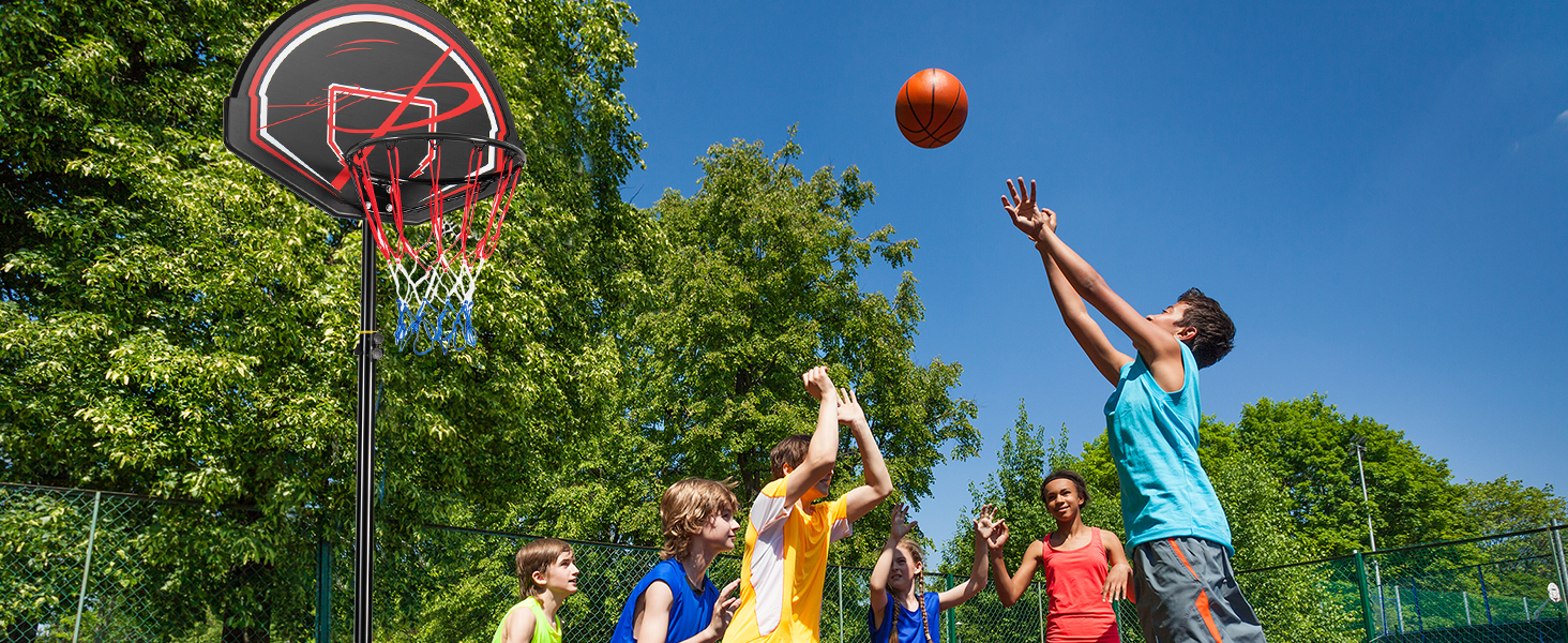 Goplus Portable Basketball Hoop Outdoor, 6.98.9 FT Height