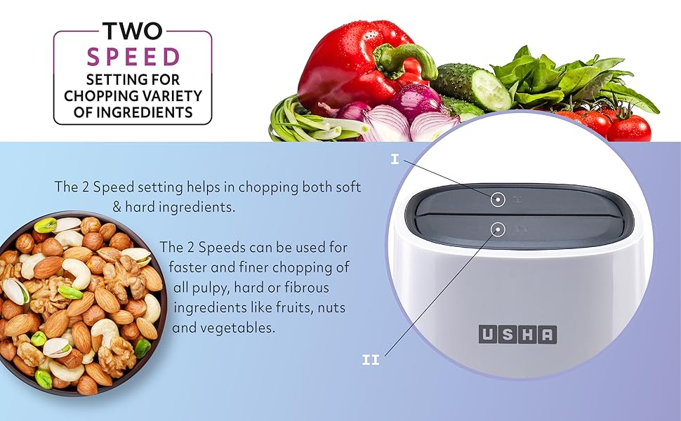 Buy USHA Mini Chopper Nc300Xsw 300 W Multipurpose Chopper Capacity 500