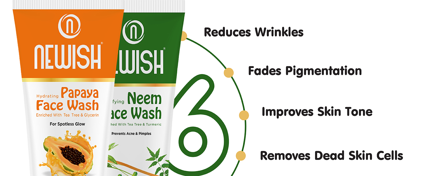 face wash papaya and neem,neem face wash pouch wala, papaya face wash