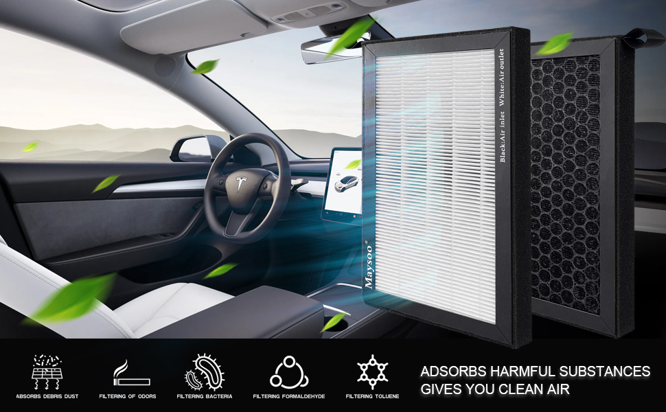 Maysoo Tesla Air Filter Cleaner HEPA Replacement Filter