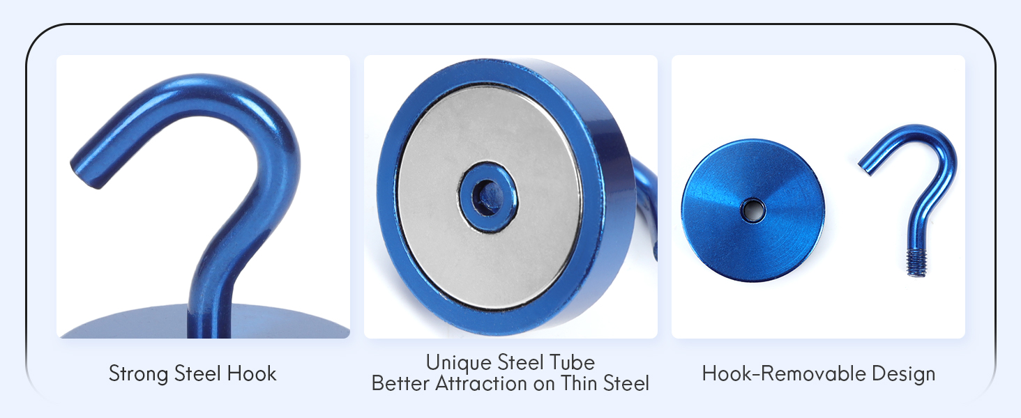 Details of neosmuk magnet hooks new design with steel tube inside the base