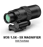 Feyachi M36 1.5X - 5X Scope Magnifier Red Dot Lupe mit Flip to Side Mount Fokus Einstellung